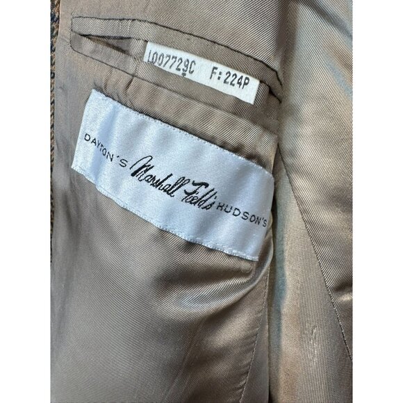 Chaps Ralph Lauren Mens Houndstooth Wool Blazer Jacket 42T Brown Academia - Picture 5 of 14